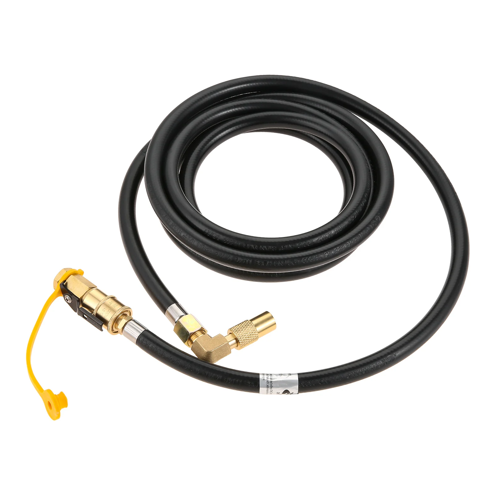 

12FT Propane Gas Extension Line with 1/4" Quick Disconnect Fitting Propane Extension Hose Connect Outdoor RV Trailer for Grill