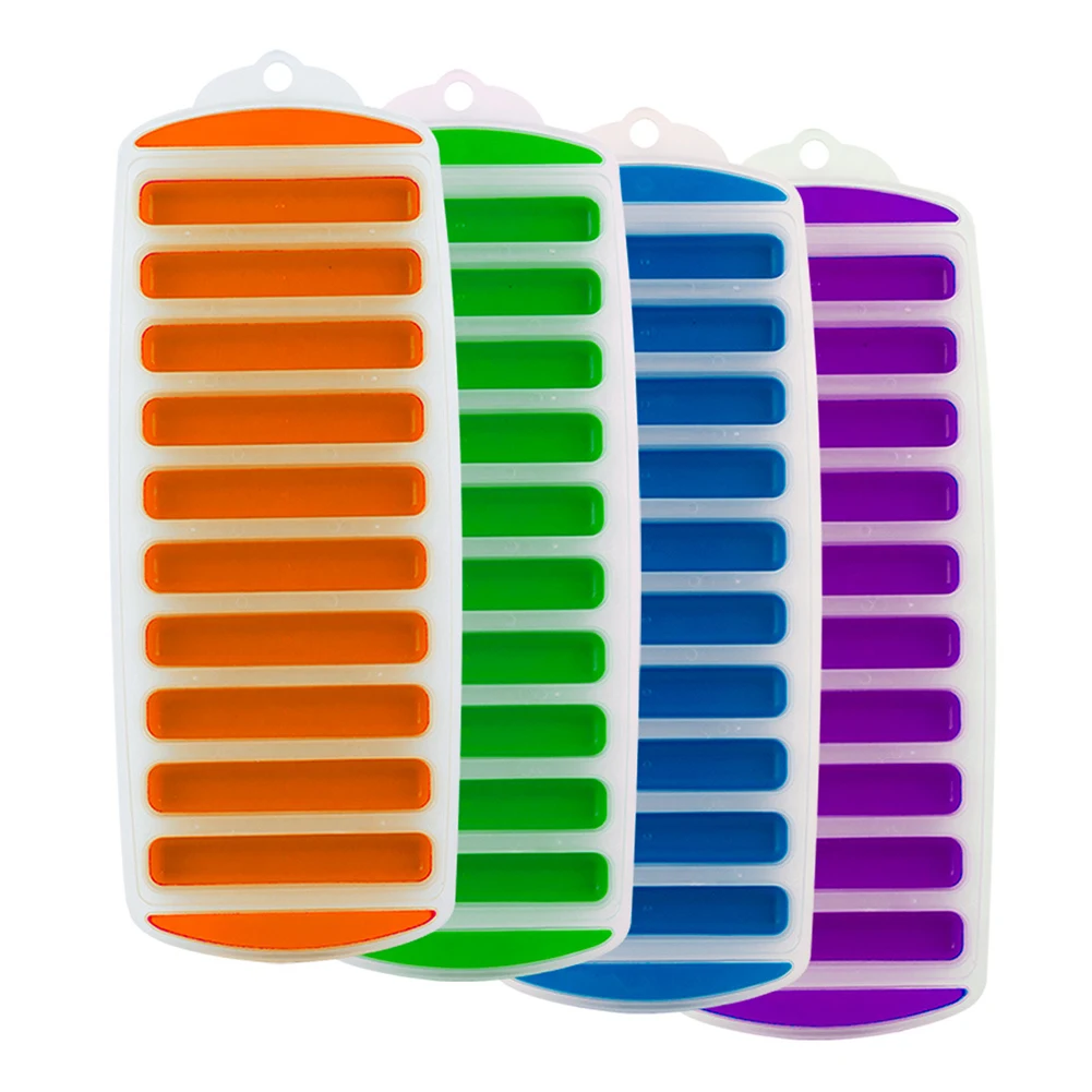 

10 Holes Silicone Forms Long Strip Finger Biscuit Silicone Mold Oven Cake Puff Ice Cube Mould Tray Bakeware DIY Baking Tools