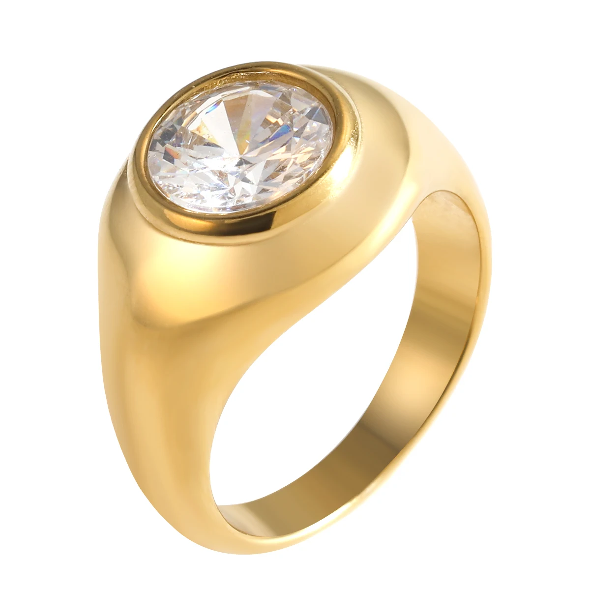 ZMfashion высококачественное кольцо из нержавеющей стали женское инкрустированное