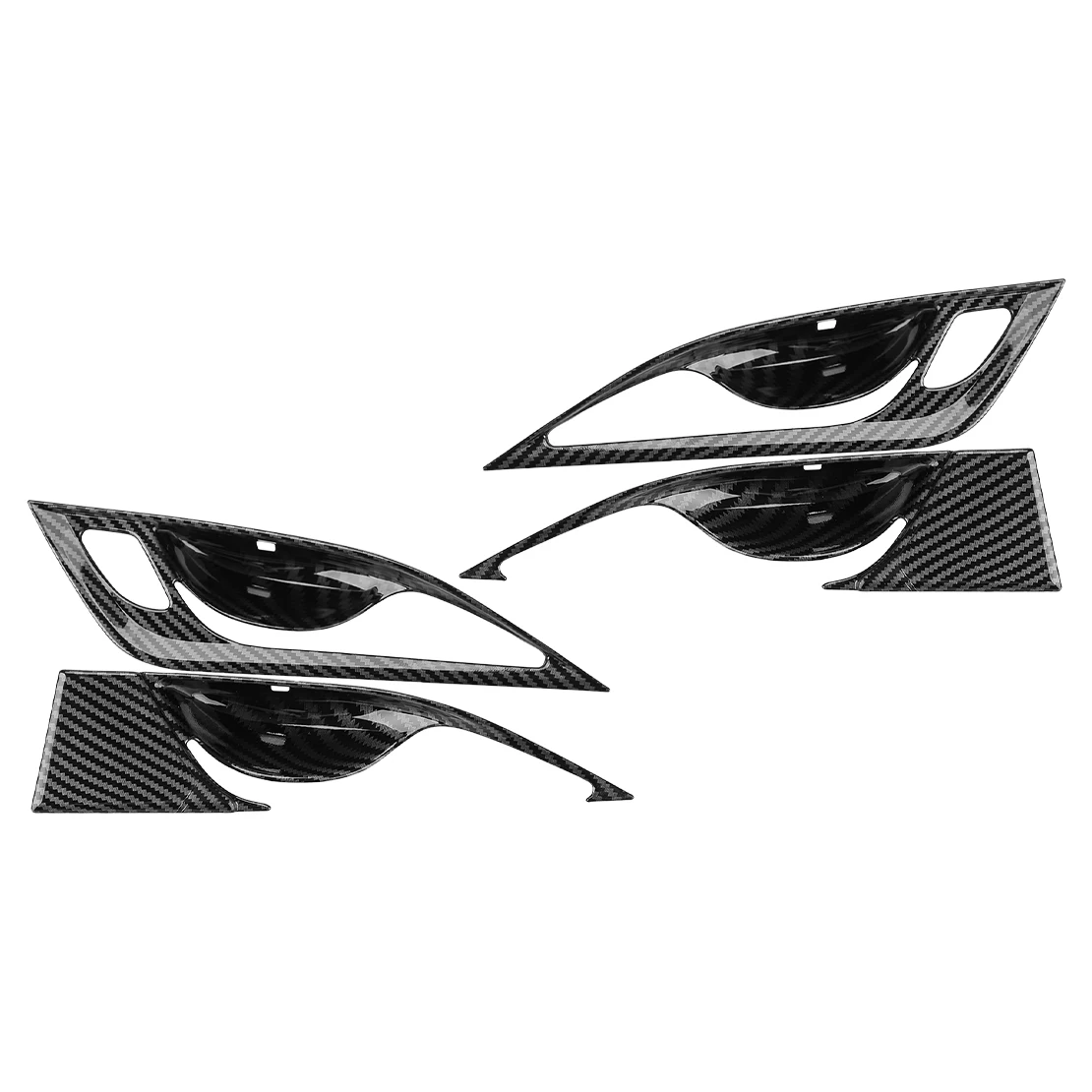 Текстура из углеродного волокна ABS внутренняя дверная ручка крышка чаши отделка