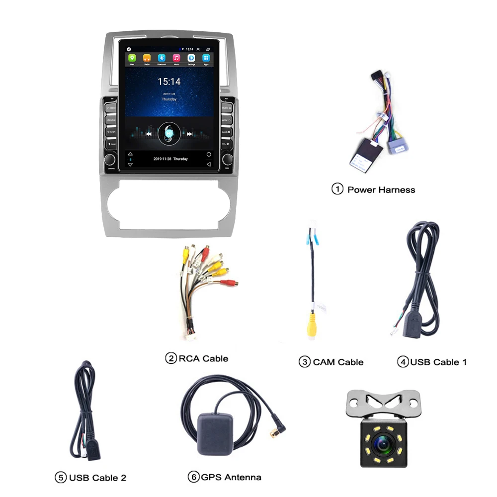 CarPlay Автомагнитола Магнитола Автомобильный мультимедийный плеер 2 Din экран 9 7