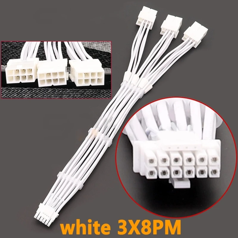 

Прочный 3x 8-контактный разъем PCIE 5.0 12 + 4 16-контактный кабель для видеокарты для RTX4000 RTX40 Dropship