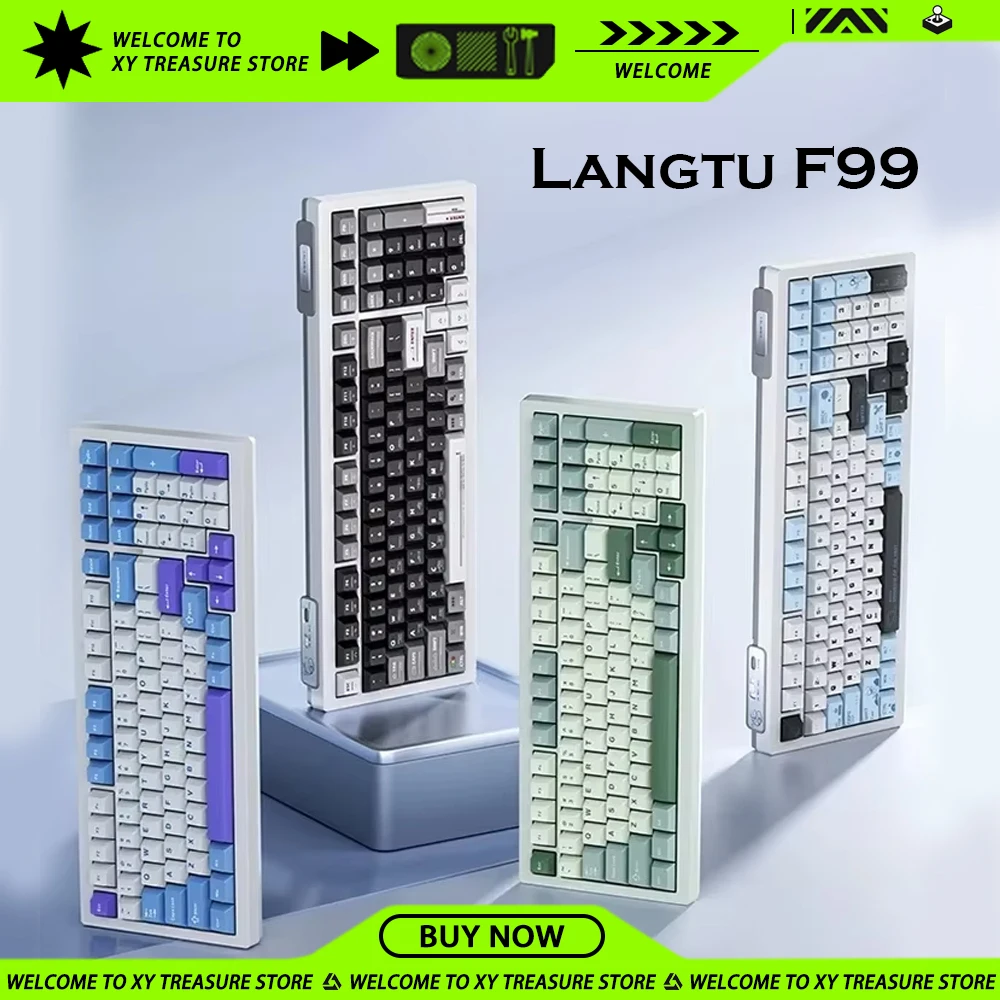 LANGTU F99 Механическая клавиатура беспроводная Bluetooth трехрежимная RGB горячая замена
