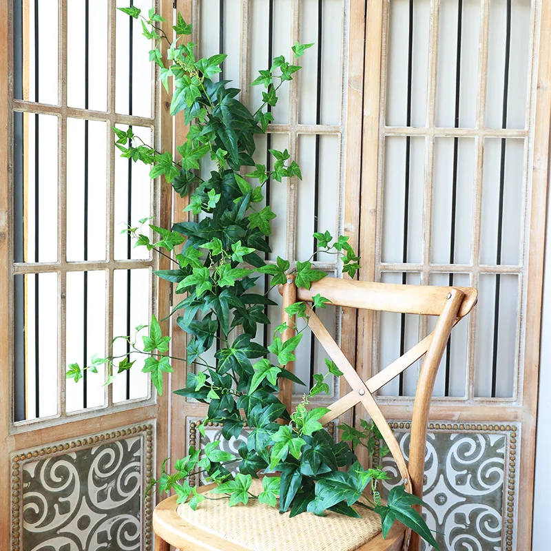 Искусственное растение Виномонтаж 70 дюймов Мятный лист Лист богатства Зеленый лист Кленовый лист Трубопровод Коридор Отель Свадебная вечеринка Открытый декор котаро исака отель убийц