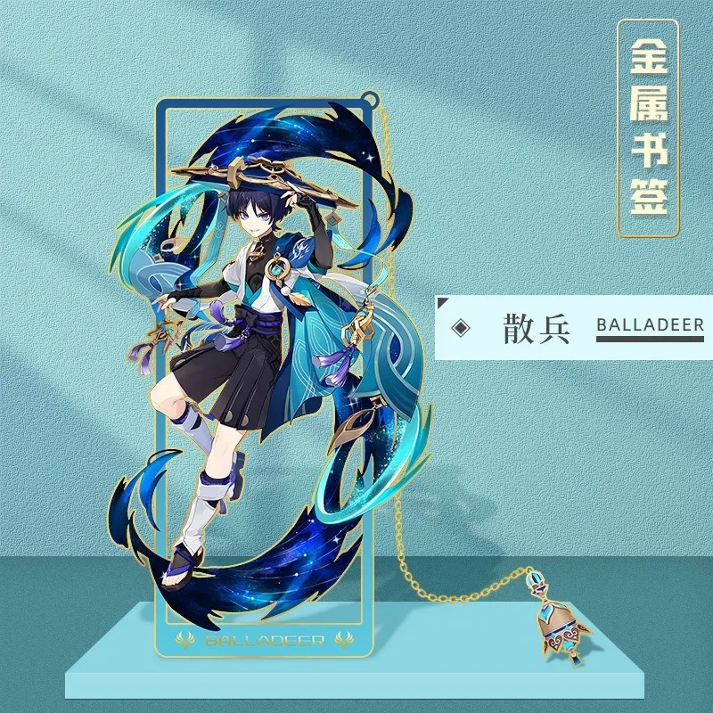

Genshin Impact Mavuika Kinich Mualani Metal Hollow Bookmark 8.5x3.5cm Tassel Bookmark for Book Cosplay Badge Props Fashion