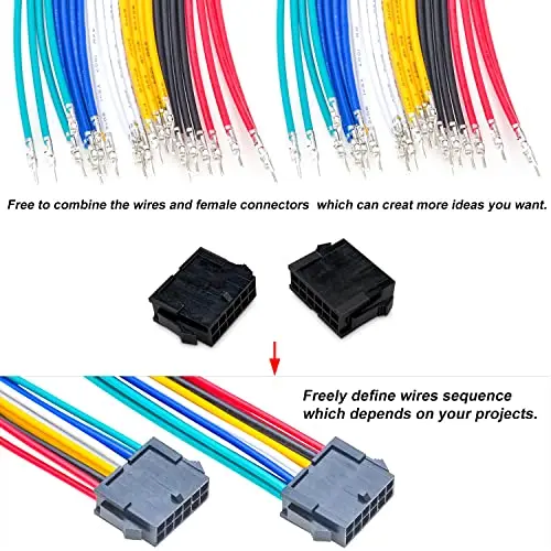 Комплект коннекторов кабеля MX3.0 3 0 мм Molex Micro-Fit Шаг 2*1/2/3/4/5/6-контактный Штекерный