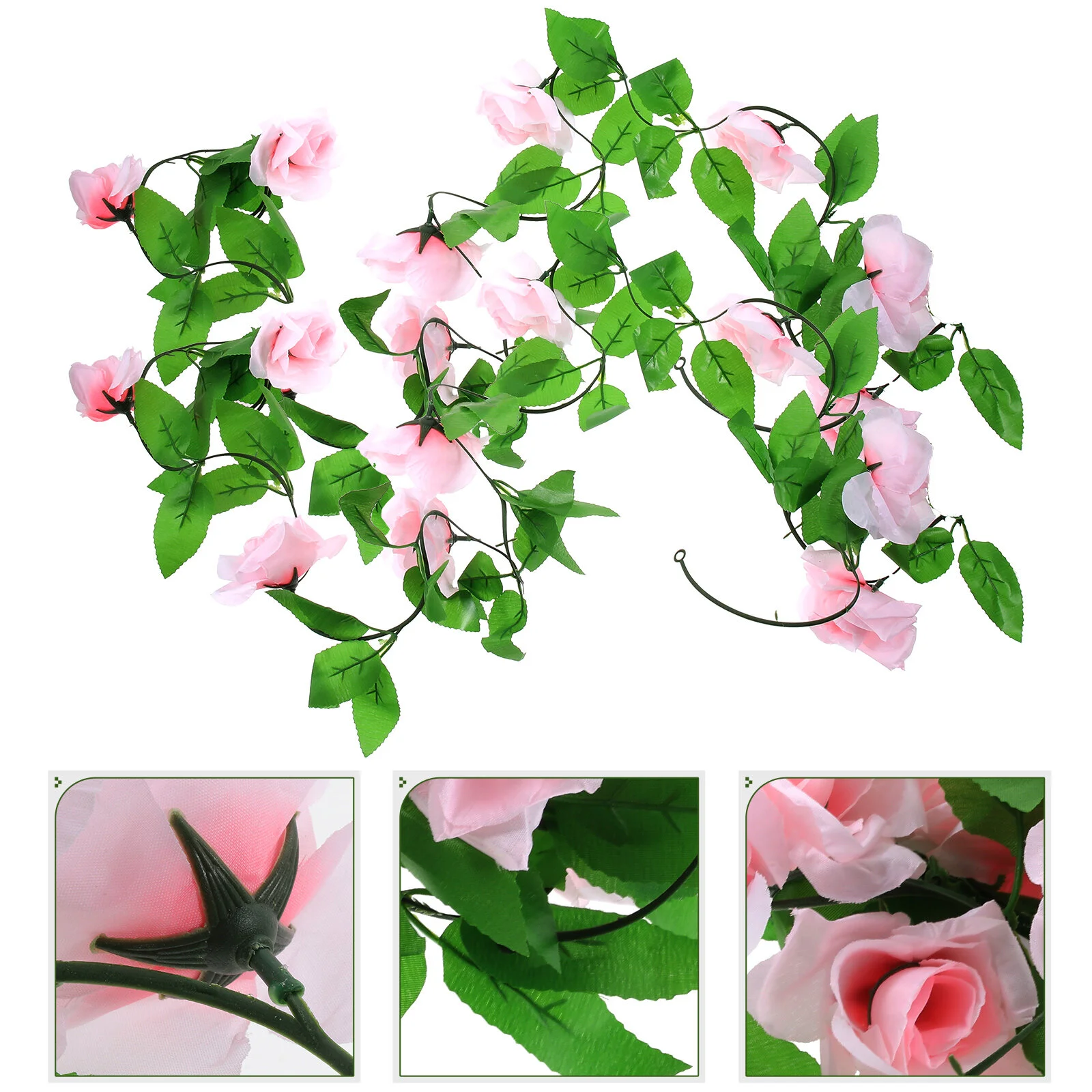 

2 Pcs Home Decor Rose Vine Water Pipe Wedding Arch Flowers Door Wreath Lintel Silk Simulation Rattan Decorative Pendant