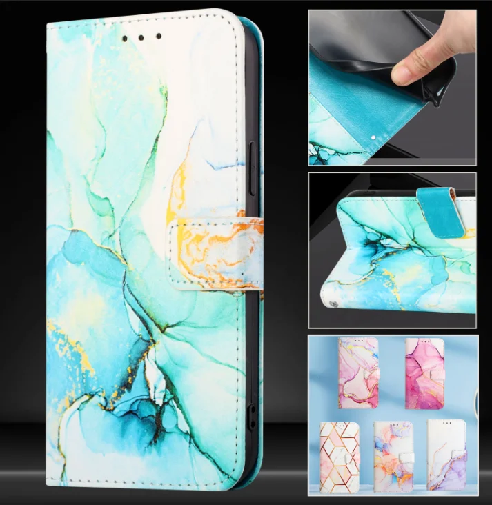 

Мраморный кожаный чехол для iPhone 13 12 mini 11 Pro Max X XR XS Max 6 6s 7 8 Plus SE 2020