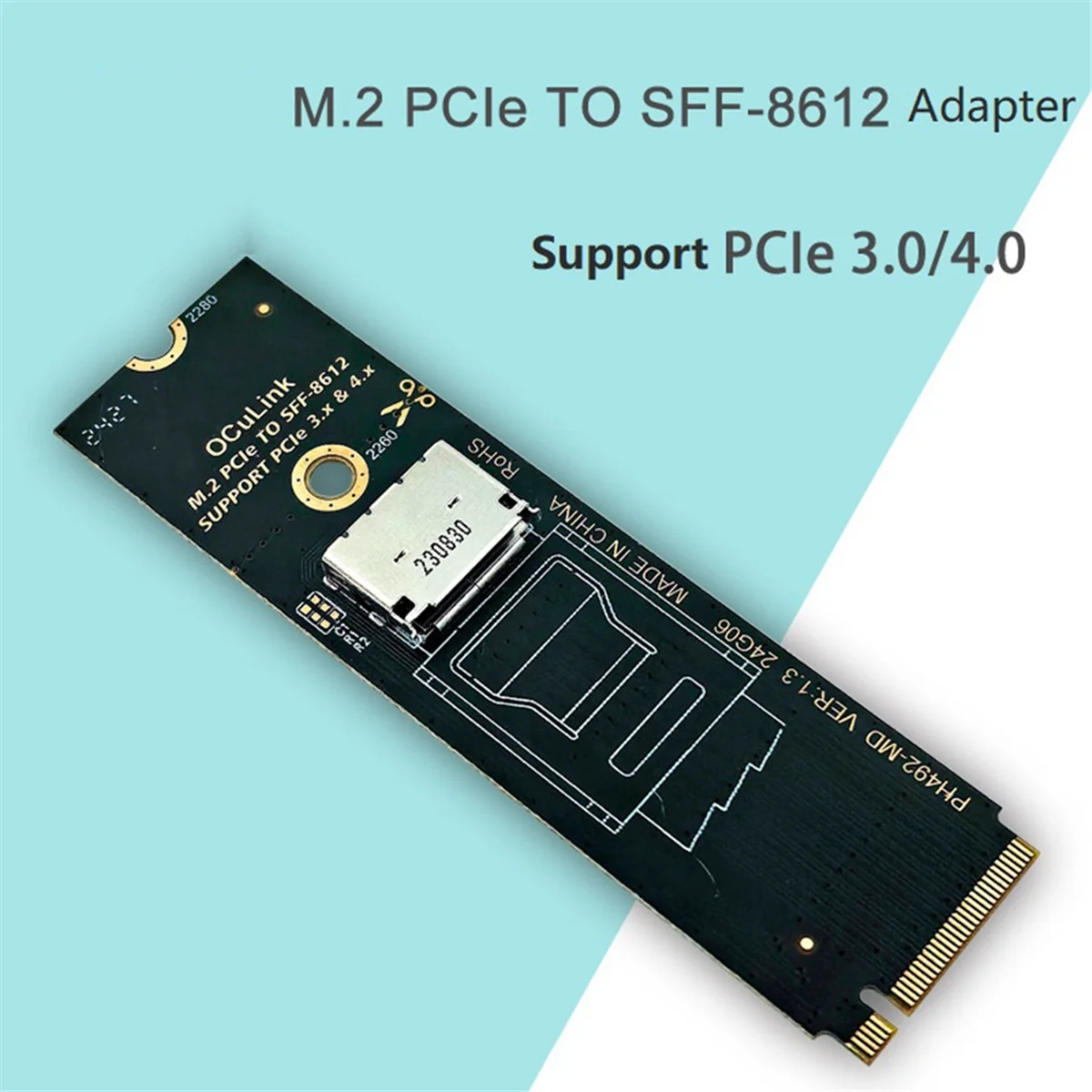 Адаптер M.2 NVMe PCIe для Oculink Женский адаптер Mkey Nvme к фото NVME U.2 U.3 SSD
