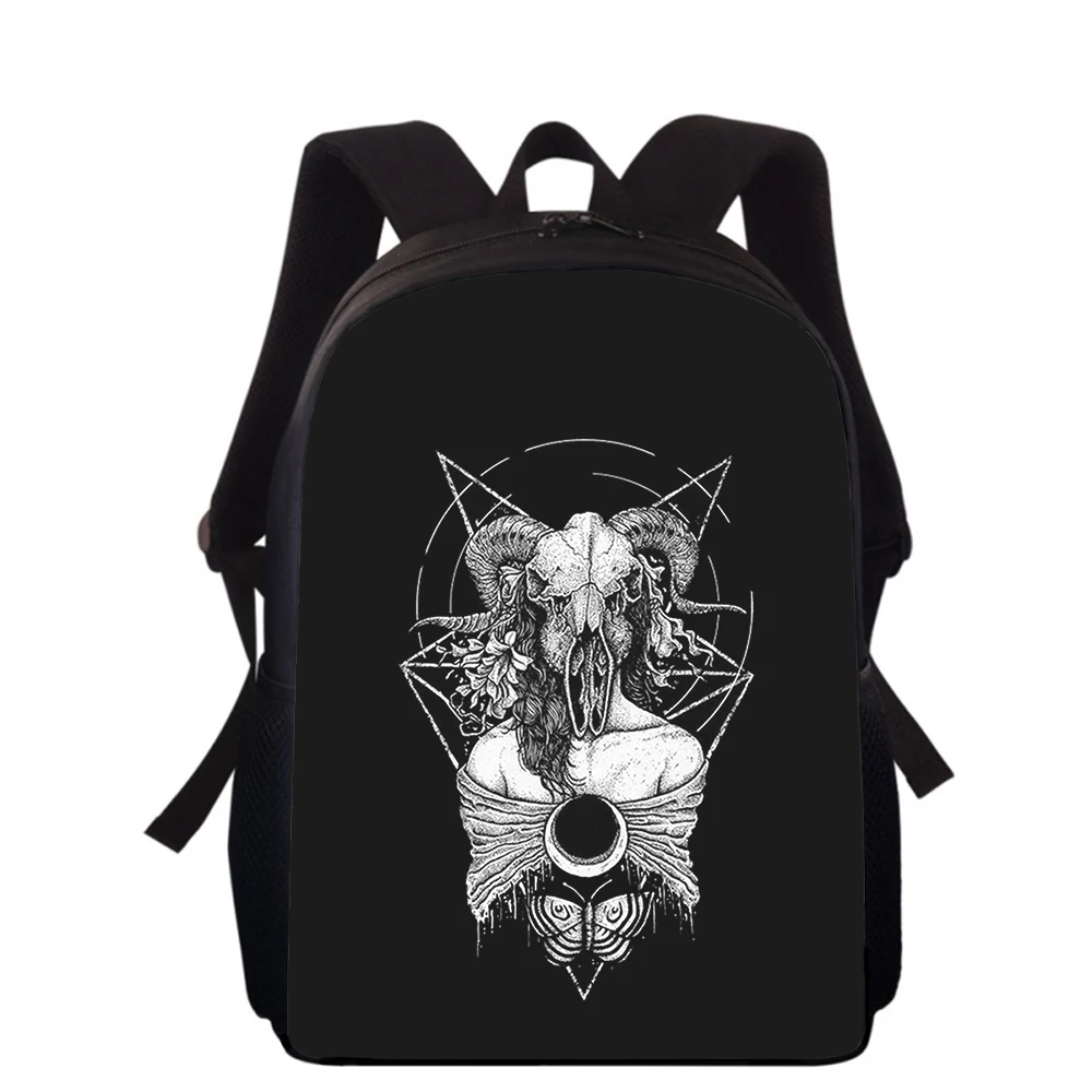 Pentagram Demonic Satanic ARTpattern 15” 3D Kids Backpack Primary School Bags for Boys Girls Back Pack Students School Book Bags