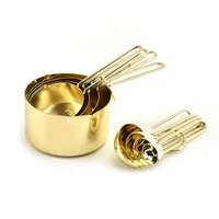 rose gold stainless steel household kitchen baking measuring cup measuring spoon 8 piece set scale measuring tool set