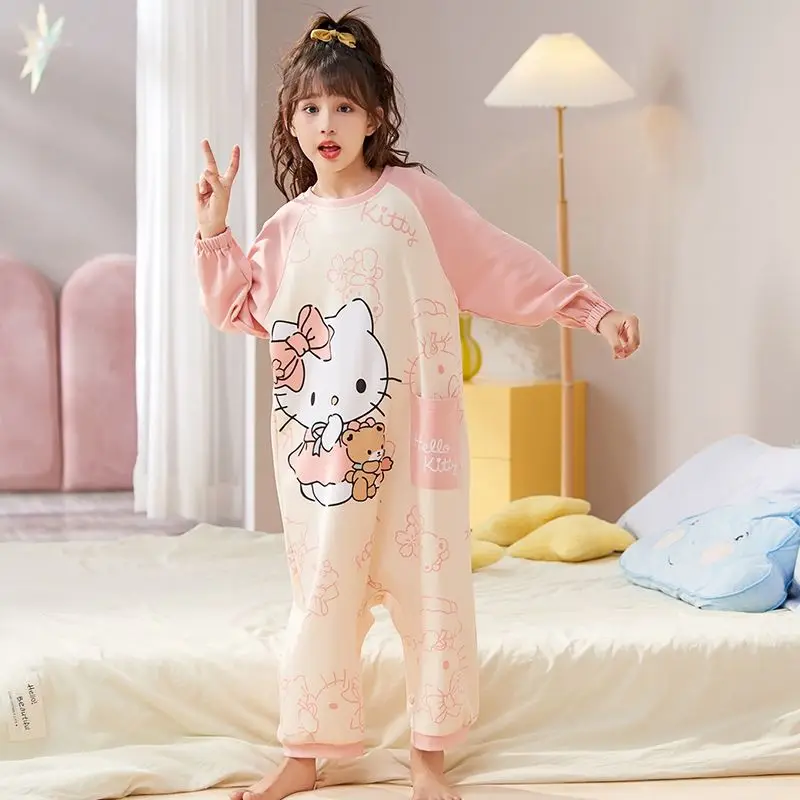 Пижама Hello Kitty Cinnamoroll Kuromi My melody для детей и родителей хлопковый комбинезон с