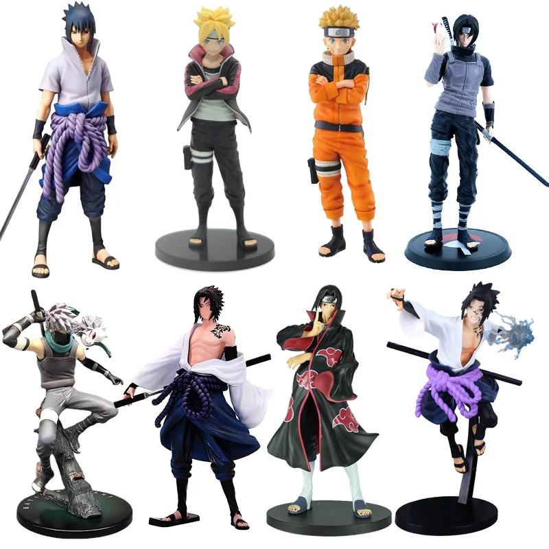 Рисунок аниме Наруто Модель Uchiha Itachi Obito Madara Sasuke Kakashi экшн-фигурка из ПВХ