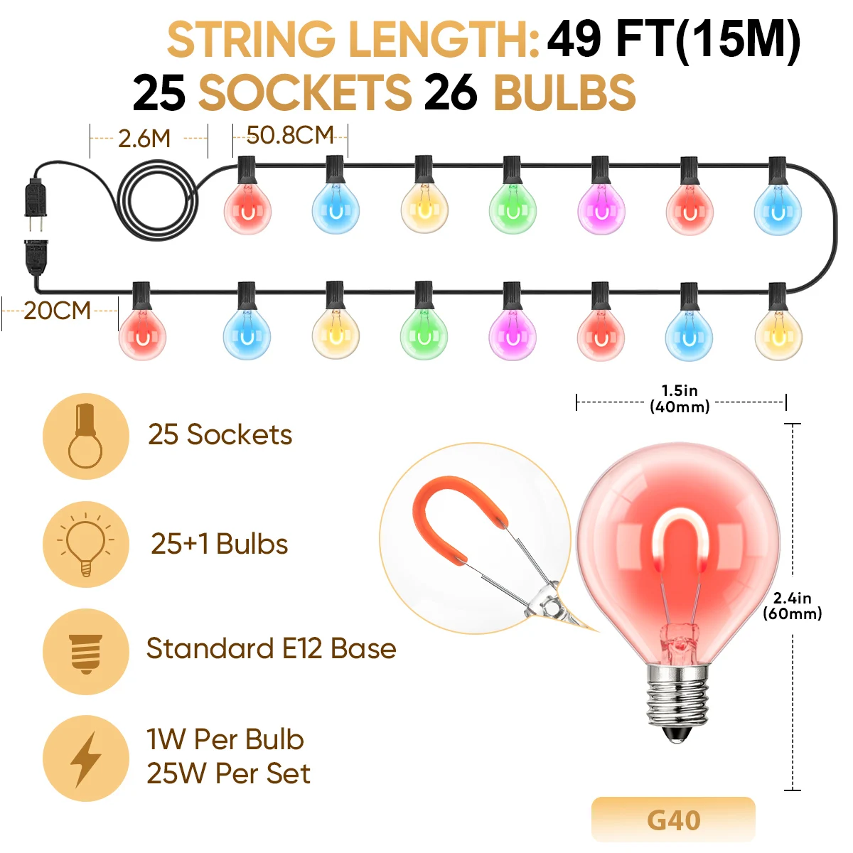 Grensk светодиодные гирлянды теплый белый 7.6 метра