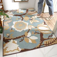 Entrance Rug European Classical Style Small Floor Mat TPR Non-slip Bottom Wear-resistant Household Dust Removal Carpets