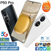 2022 P50 PRO 7 6 inch Smartphone 18GB 1TB 48 64MP Camera Unlocked Mobile Phones 6800mAh MT6889 Deca Core Android11 Cellphones