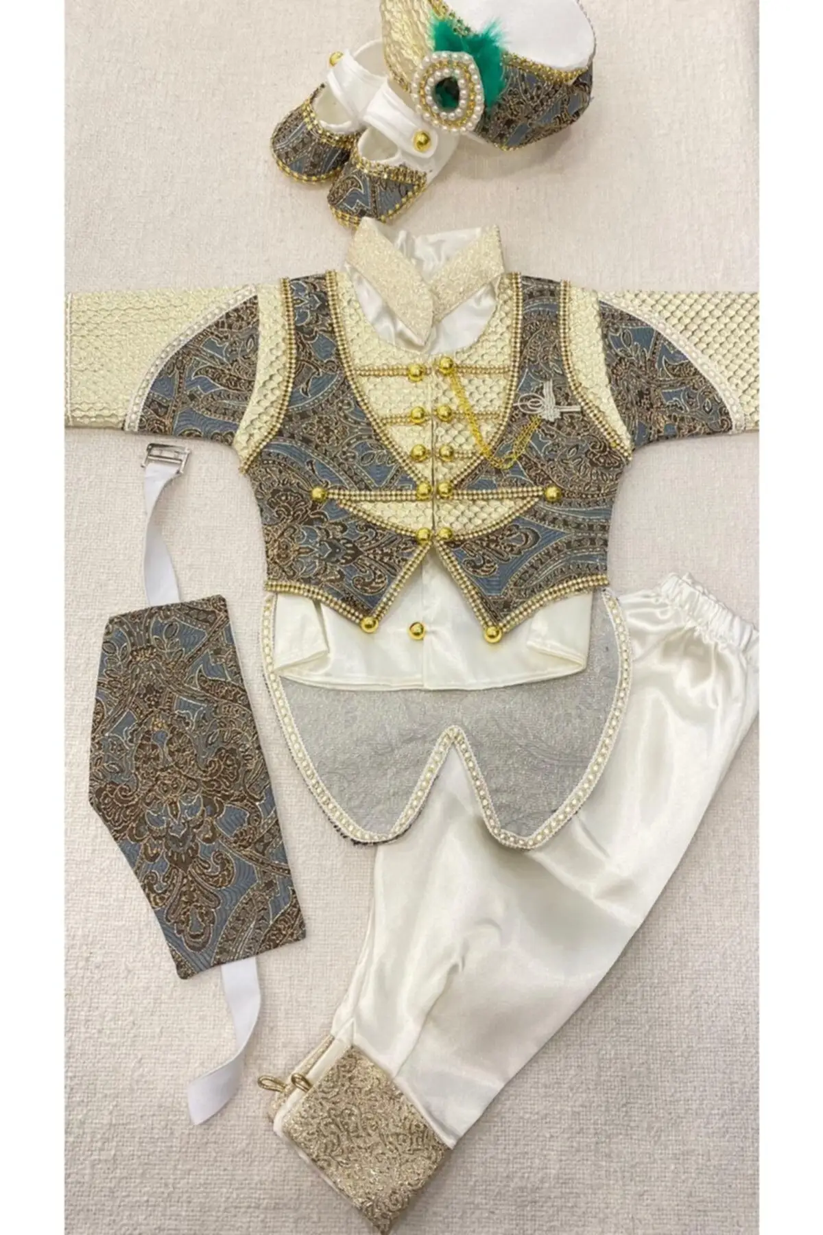 

Baby boy Mevlüt set set 6 piece Frak Model suits clothing