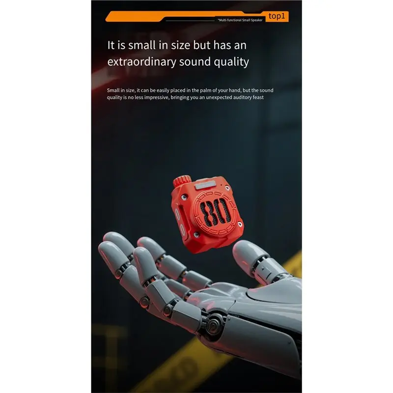 Фото Портативная Bluetooth-колонка FFYY-Mini в стиле Mecha для улицы, Hi-Fi звук, музыкальная колонка Type-C, беспроводной музыкальный плеер с гнездом для TF-карты A №2