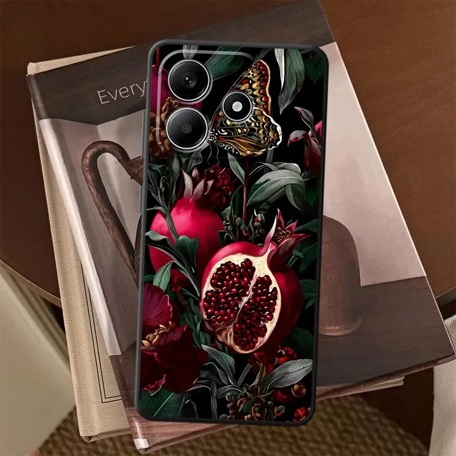 Чехол с рисунком красного граната для Xiaomi Redmi Note 15 14C 12C 13C 13 14 Pro Plus A7 Pro 9 8 12 11 10 A1 A5 A2 A4 K80 K40 (art.: 3920dad4586ab) - 3920dad4586ab