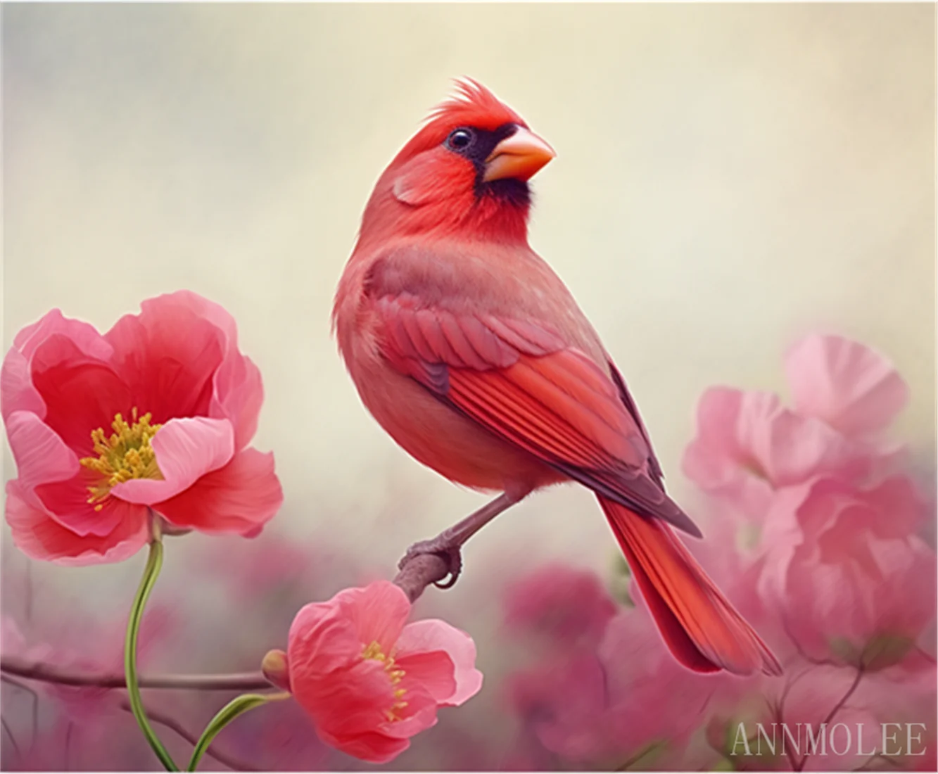 

jigsaw puzzles for Adults and Families Red Cardinal in red Rose bird Formation wooden DIY Educational Toys Gift for Home