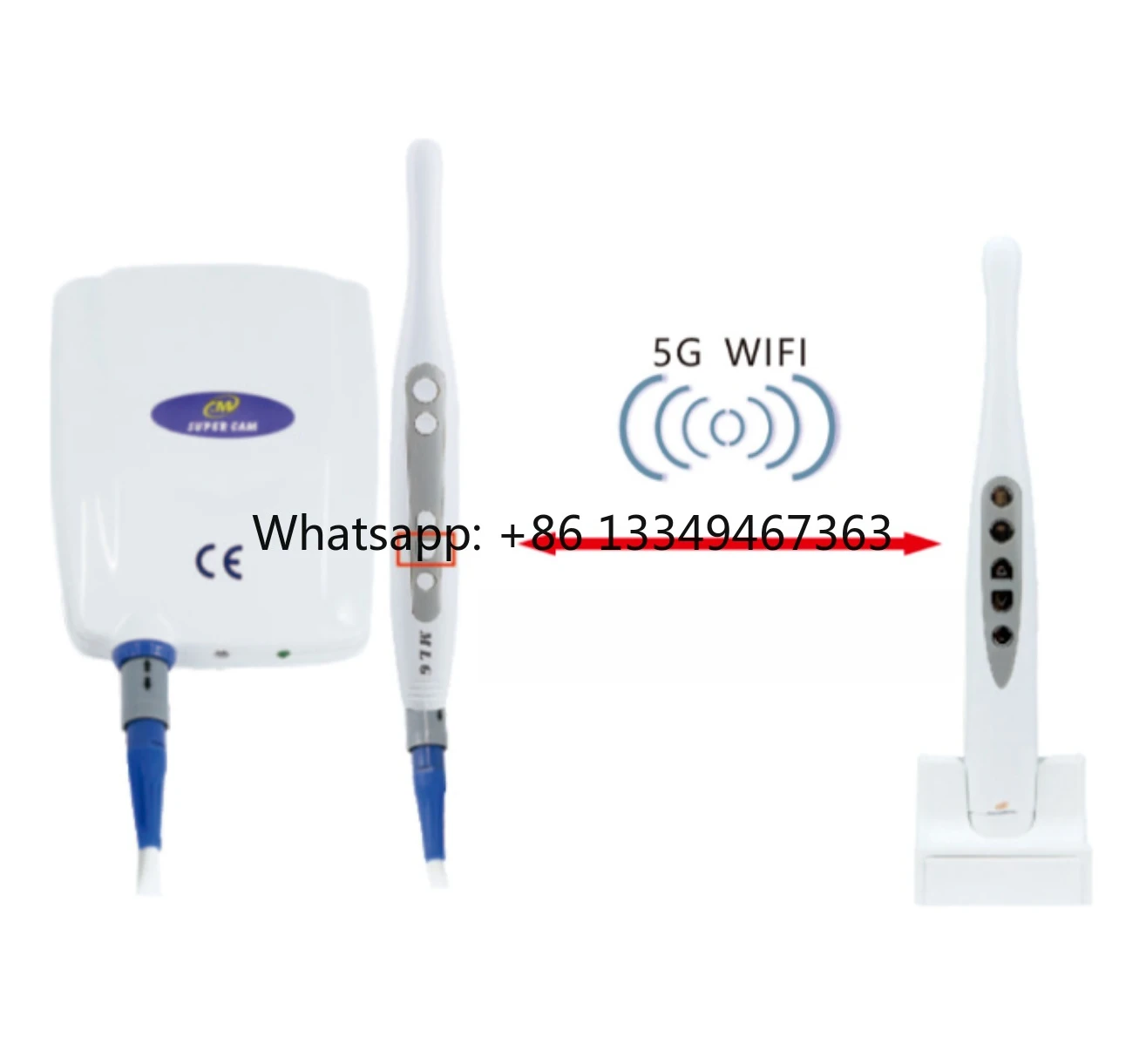Фото Новейшая профессиональная беспроводная стоматологическая камера 5G с HD AHD-объективом M-888 Wi-Fi 13 МП, синхронизация с телефоном/ПК/телевизором №1