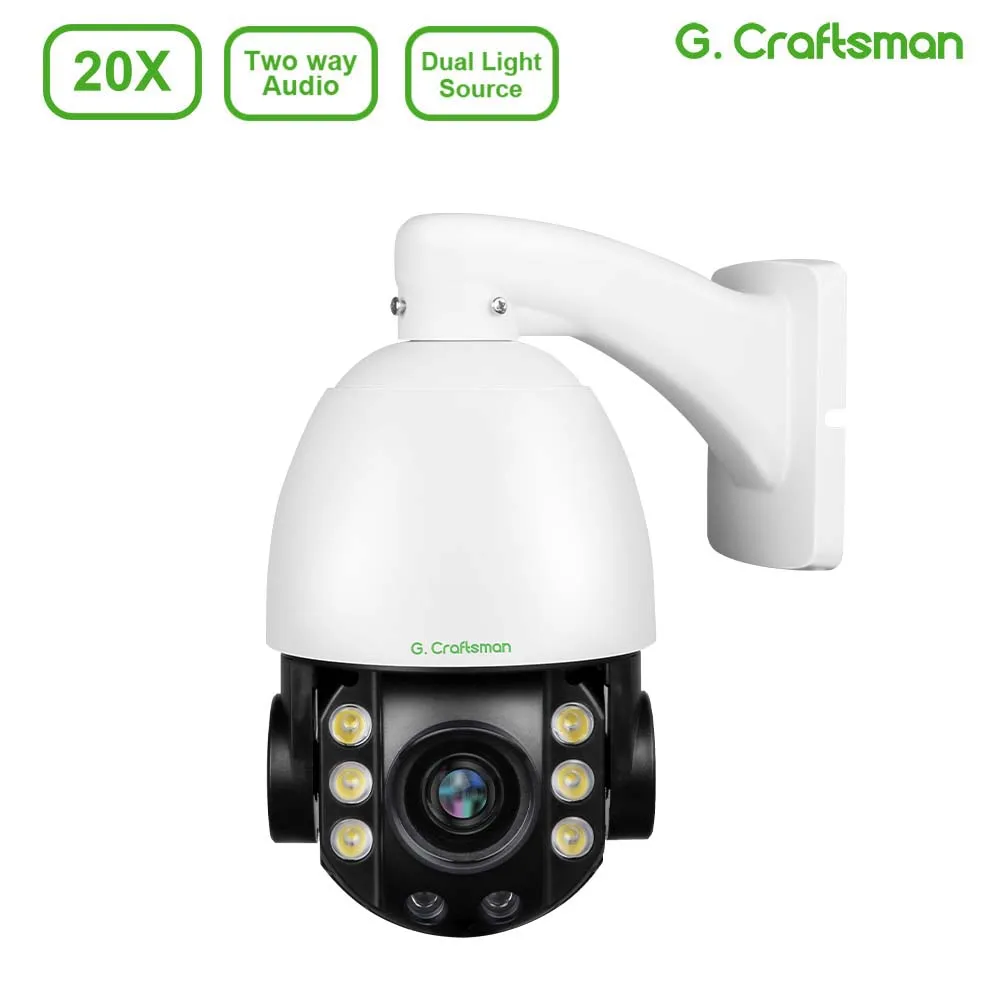 4K IP Camera 20X 4.7-94mm PTZ Optical Zoom Dual Light Source POE SONY Sensor CCTV Video Security Hikvision H.265