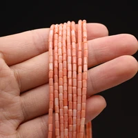 2x4mm natural coral tube beads cylindrical small loose bead for jewelry making diy women necklace bracelet accessories