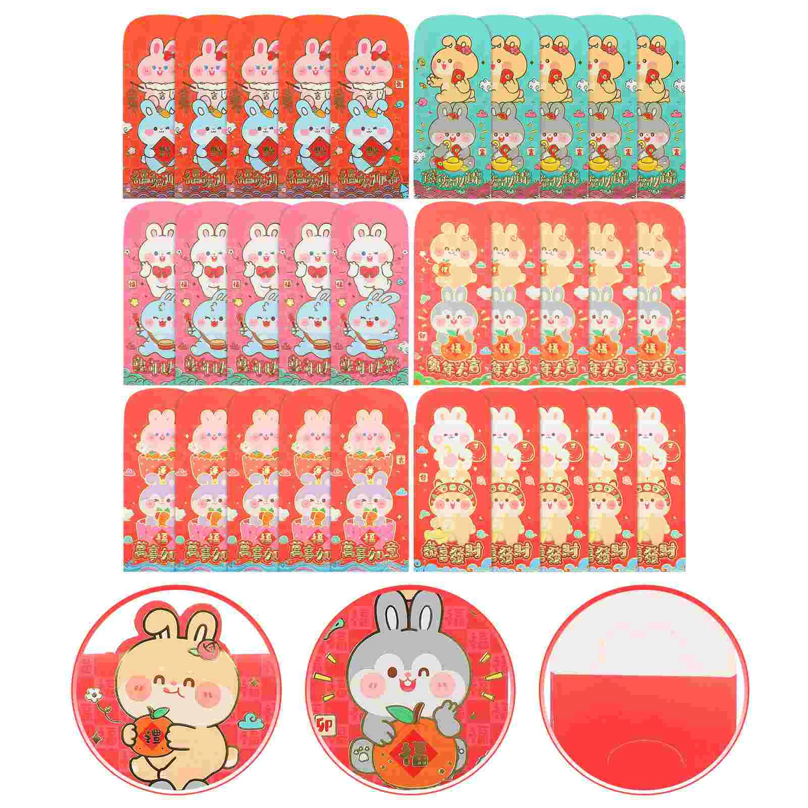 

Red Envelopes Year Money Packet Rabbit Festival Envelope Packets Chinese Spring Pocketzodiac Gift The Cartoon Envolopes Wedding