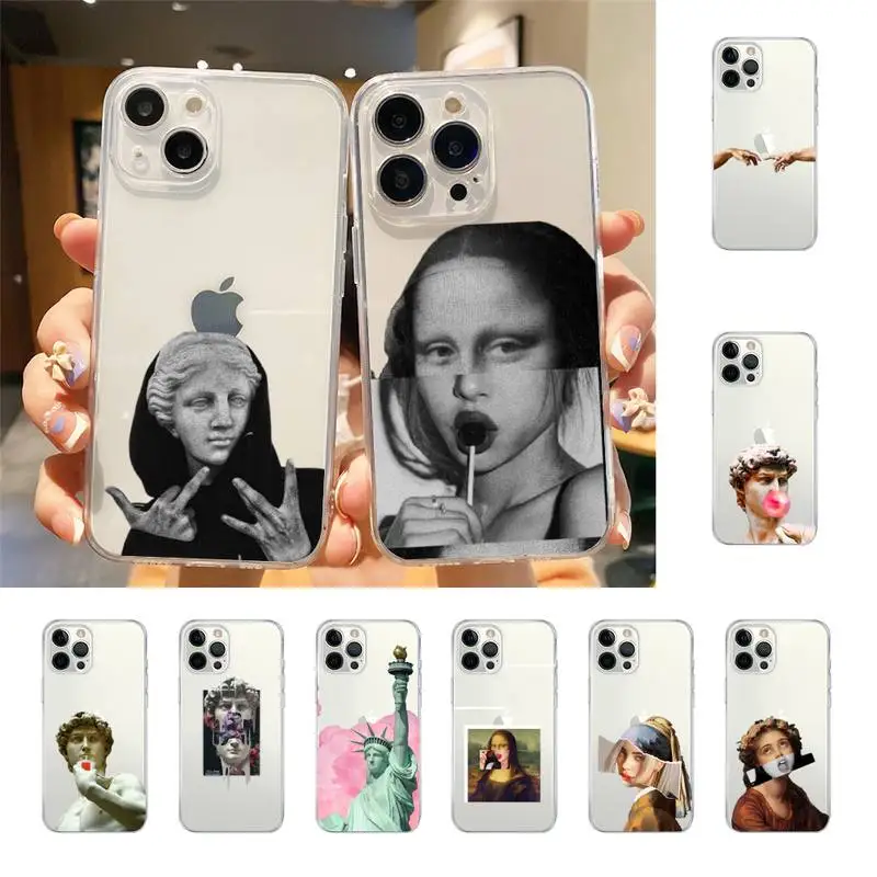 

Aesthetic David Mona Lisa Angel Eyes Phone Case For Iphone 7 8 Plus X Xr Xs 11 12 13 Se2020 Mini Mobile Iphones 14 Pro Max Case