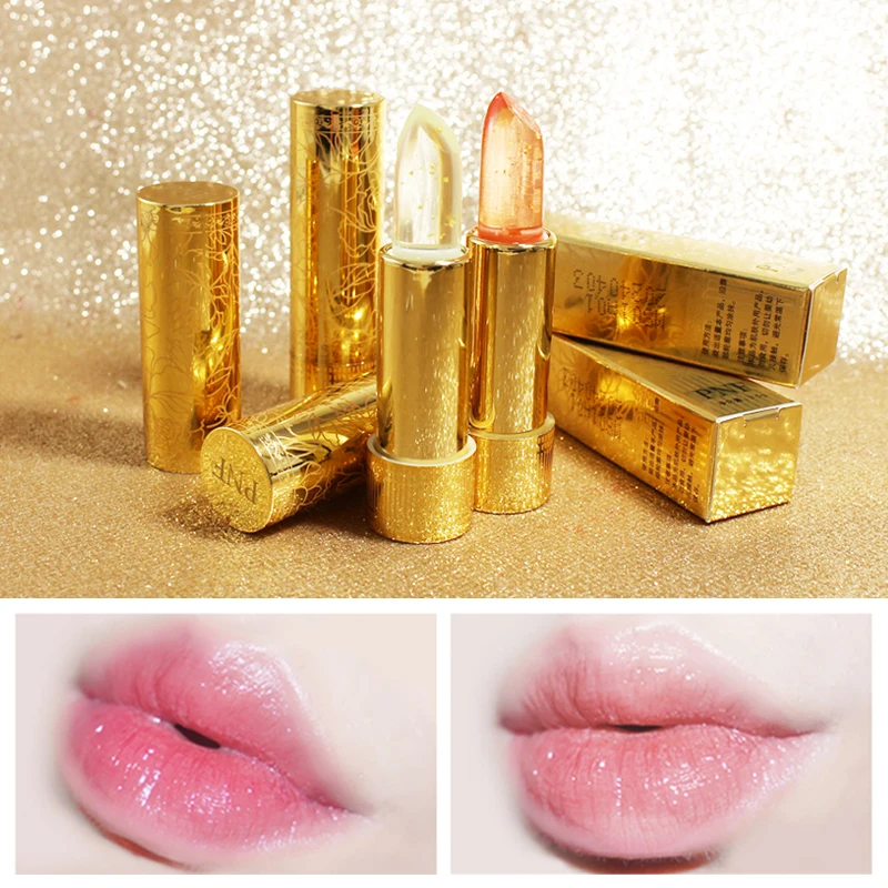 

24K Gold Foil Jelly Lipstick SPA Grade Gently Moisturizing Transparent Color-changing LipBalm Effectively Diminishes Lip Lines
