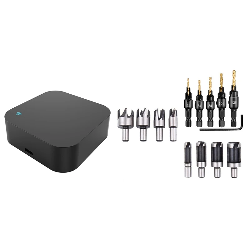 

14 шт. сверло для зенковки древесины и 1x S06Pro WiFi инфракрасные лучи дистанционное управление датчики температуры и влажности