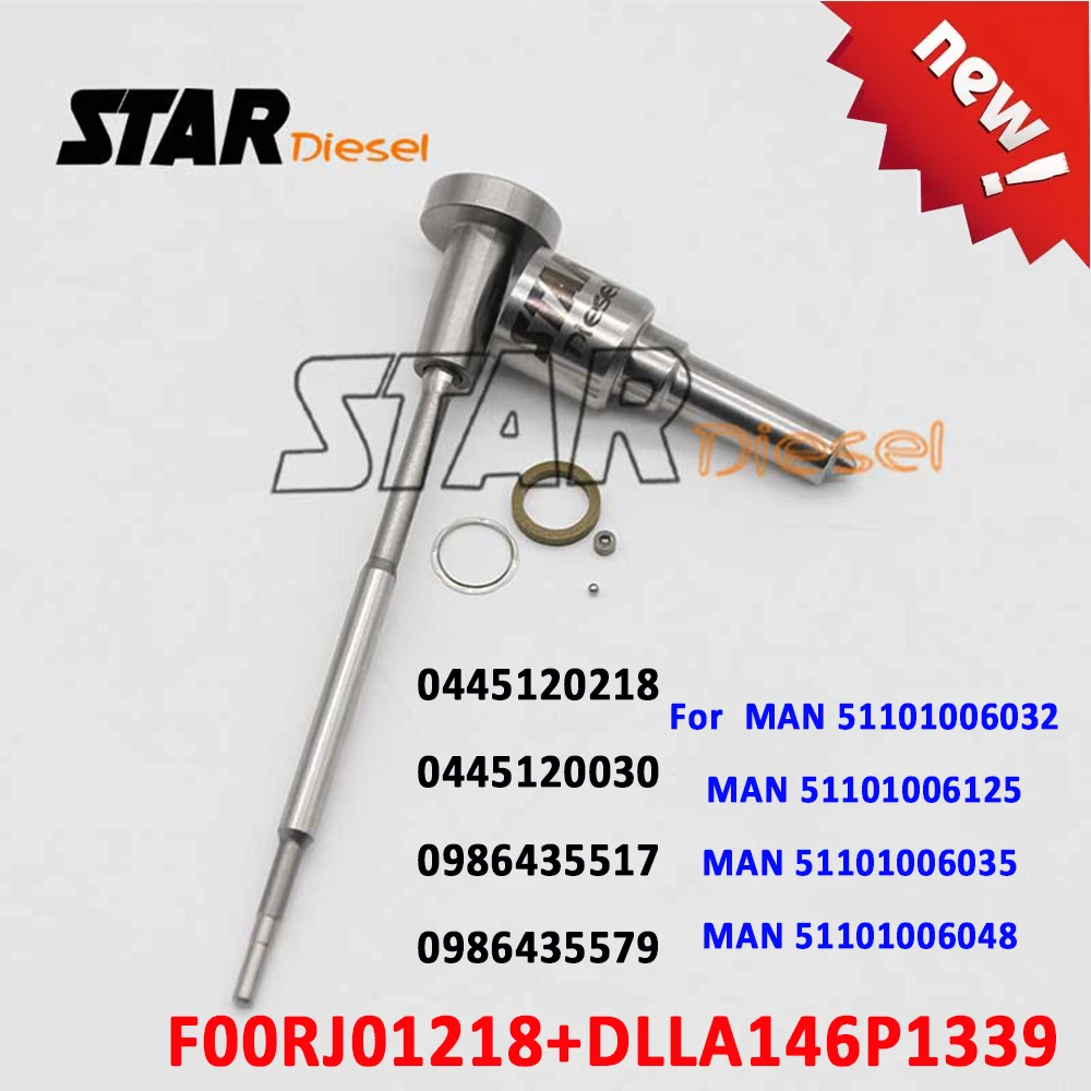 

Форсунка дизельная 0445120218 0445120030 STAR F00RJ01218 с общей топливной магистралью DLLA146P1339, автомобильные аксессуары для MAN 51101006032