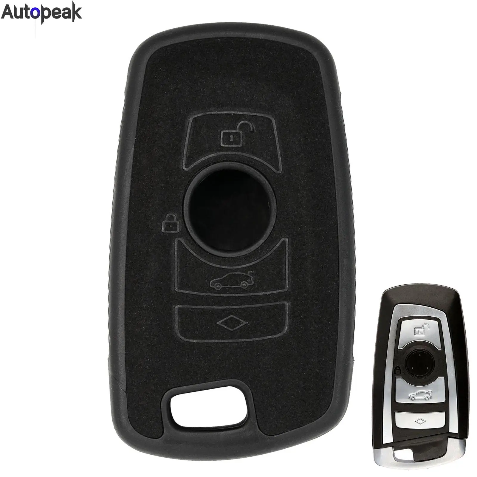 

For BMW 1 2 3 5 7 F Series F10 F20 F30 335 328 535 Key Cover Remote Fob Case Shell Protector Suede Leather 4 Buttons