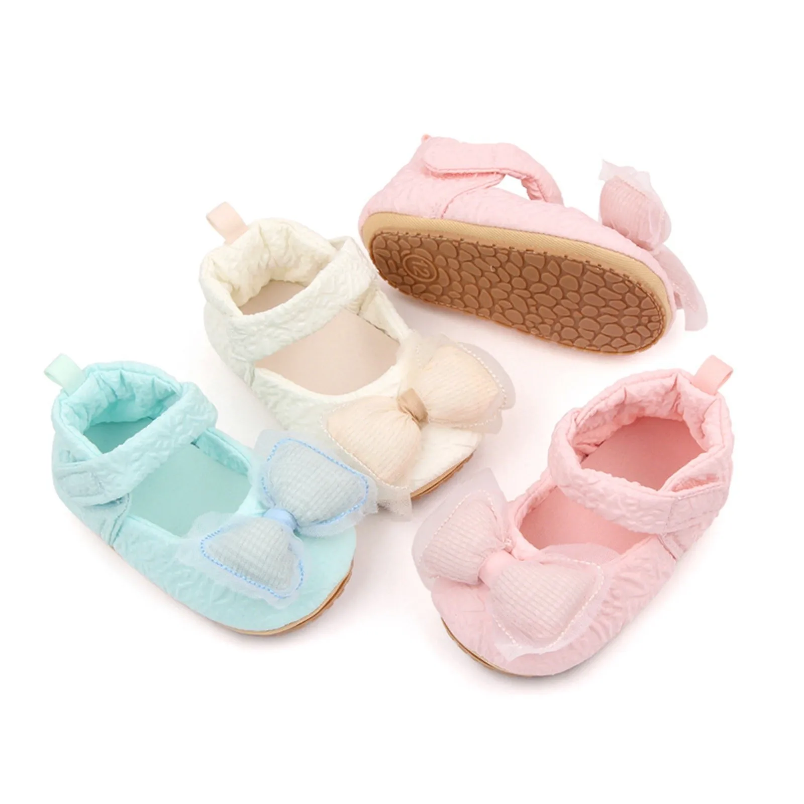 

Infant Baby Girls Princess Shoes Cute Bowknot Toddler Shoes First Walkers Newborn Sneakers Flat Shoes Wedding Party Dress Shoes