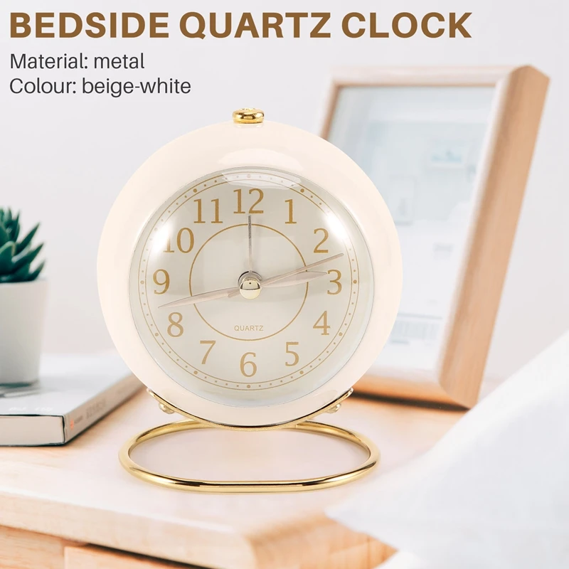 Маленькие настольные часы классические нетикающие кварцевые аналоговые