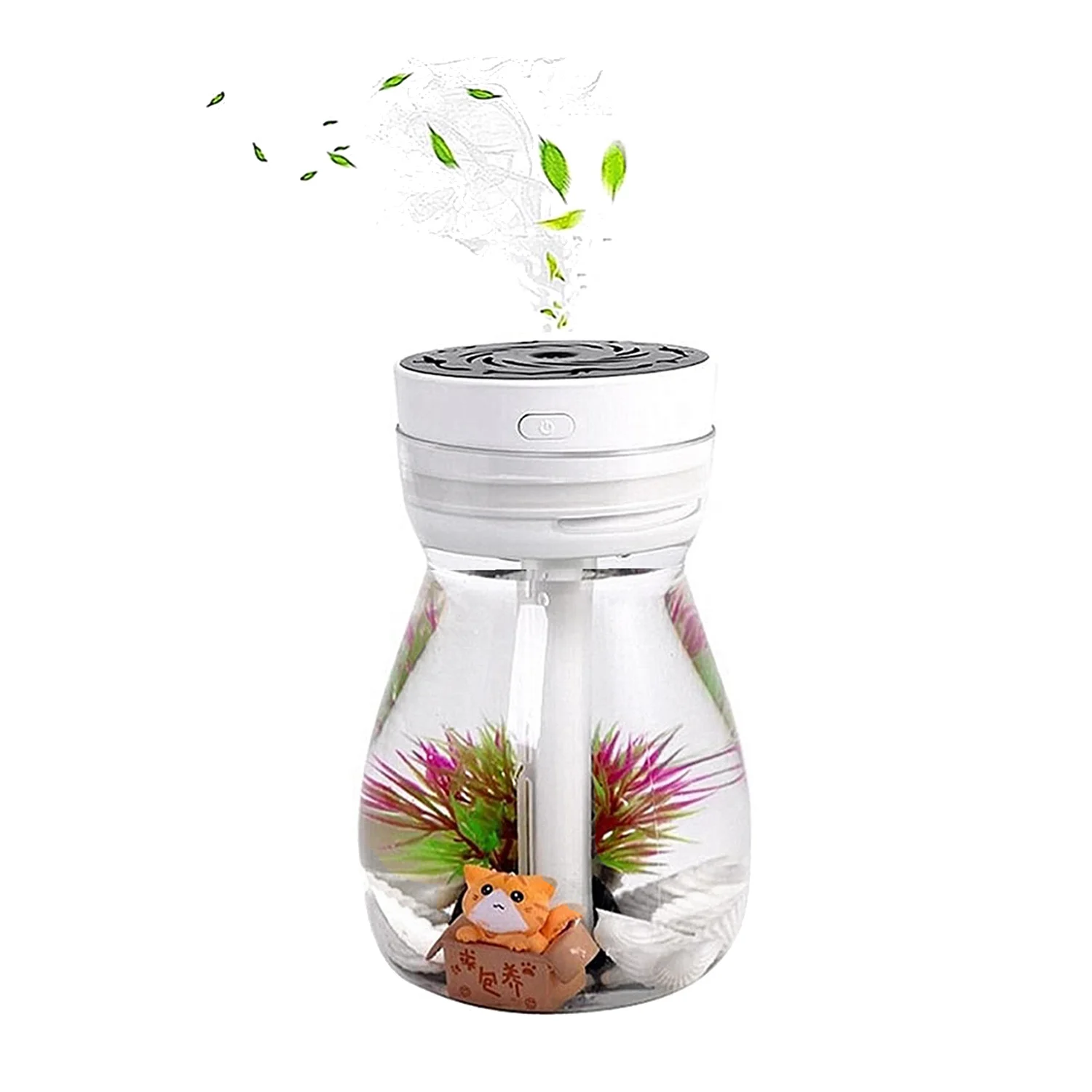 

Micro-Landscape Humidifiers, Mini Humidifier,Air Humidifier,Cool Mist Humidifiers for Car Bedroom Office Desk(White)