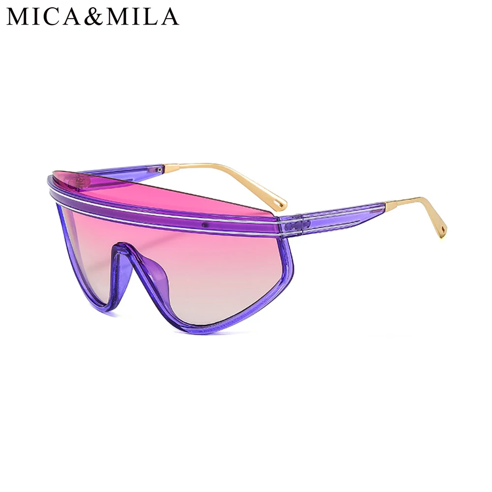 

New Trendy Fashion Women's Sunglasses Oversized Shield Frame Vintage Eyewear Female Outdoor UV400 Designer Eyeglasses MICA&MILA