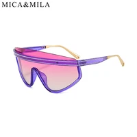 new trendy fashion womens sunglasses oversized shield frame vintage eyewear female outdoor uv400 designer eyeglasses micamila