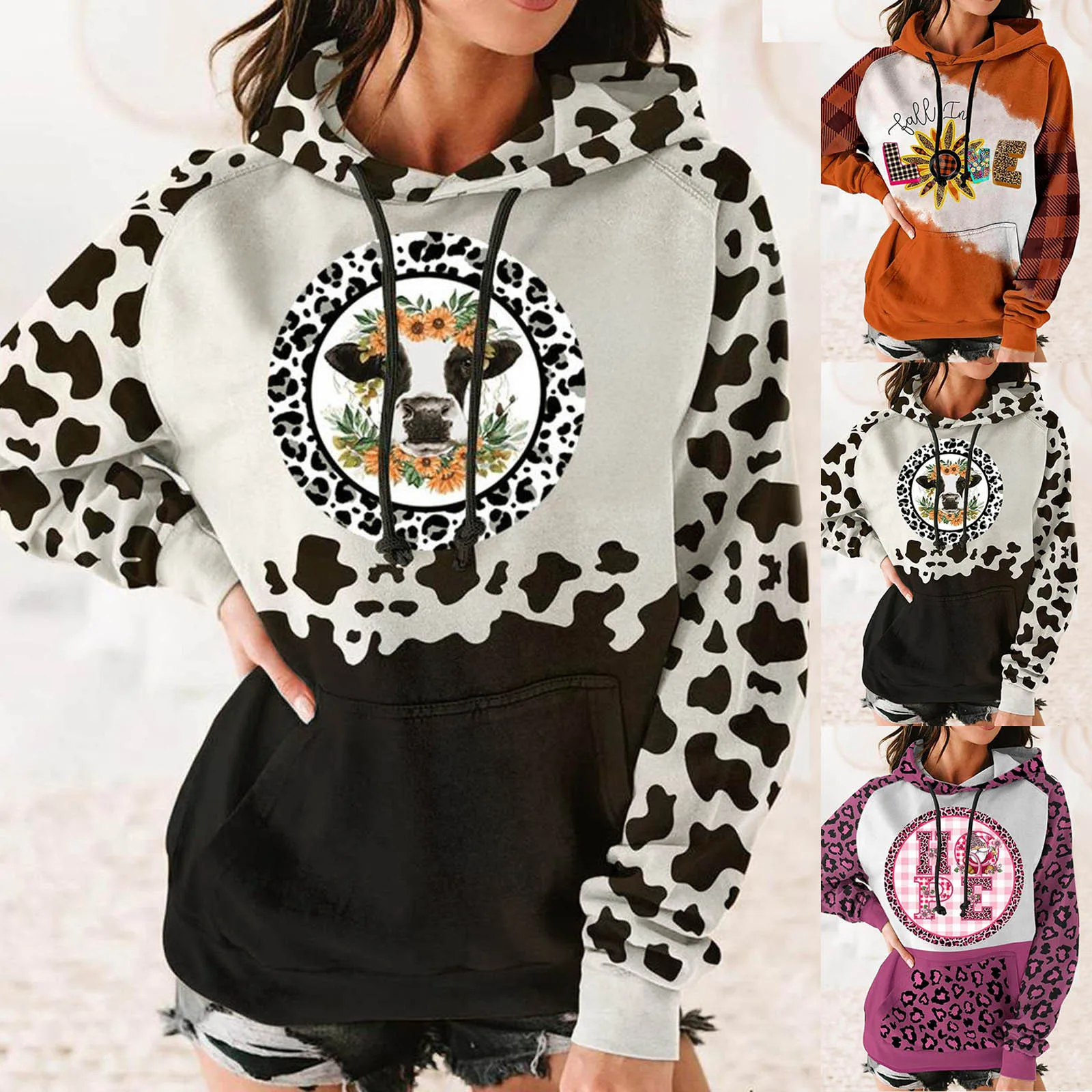 

Women Pullover Hoodies Sweatshirt Long Sleeve Oversize Top Shirt Ladies Pullover Zip up Hoodie Women Graphic Sweater Zip up
