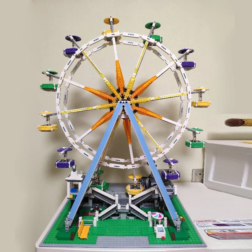 

Street View Model Set Ferris Wheel Compatible 10247 Building Block 2464pcs Bricks Toys Girls Boys Birthday Gifts For Children