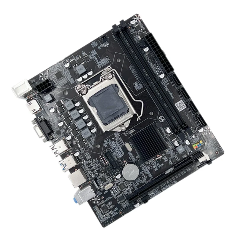 

H110 Computer Motherboard LGA1151 Supports Celeron G3900 G3930 Series CPU with G3930 CPU+Thermal Pad+SATA Cable