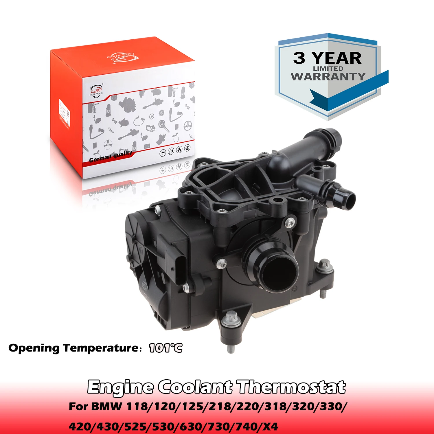

Термостат охлаждающей жидкости двигателя 11537644811 для BMW F20/F21 118/120/125,F22/F23 218/220, 318320330420430525530630730740, X4