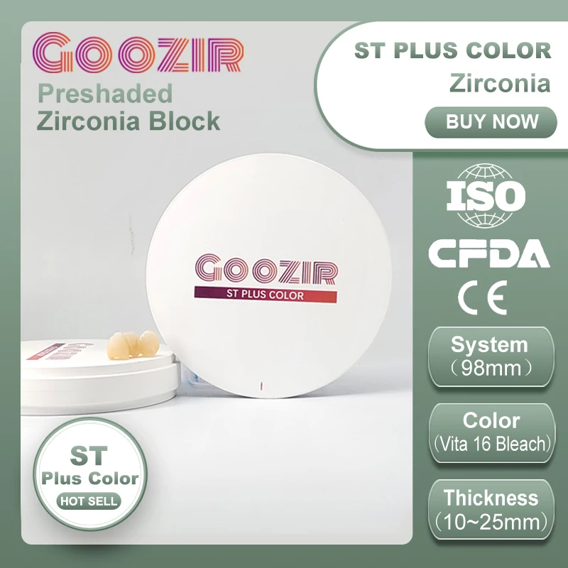 ST Color Zirconia block CAD/CAM System for Crown,bridges,anterior Dental Lab use