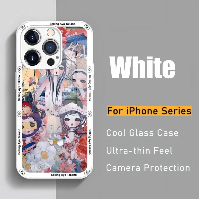 

Selling Aya Takano Phone Case 2023 New For Iphone 14 13 12 11 Pro Max X XS XR 7 8 Plus 2020 SE Metallic Paint Glass Cover