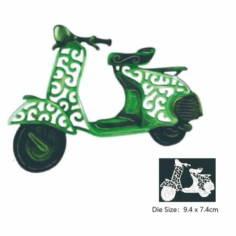

Новинка 2022 г., зеленые мотоциклетные штампы для резки металла и скрапбукинга, украшение для фотоальбома «сделай сам»