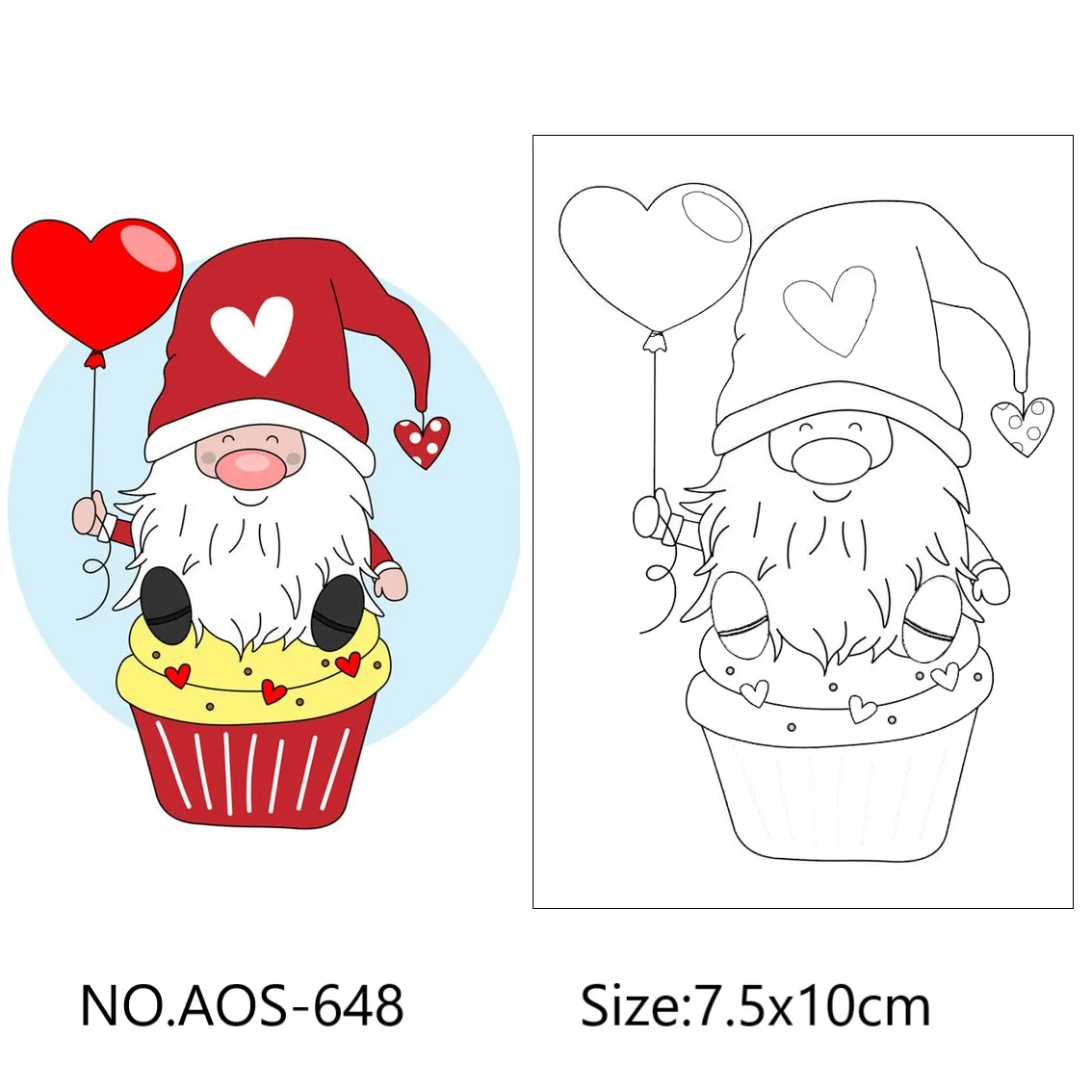 Прозрачные штампы и Вырубные Санта-Клауса на День святого Валентина для сделай