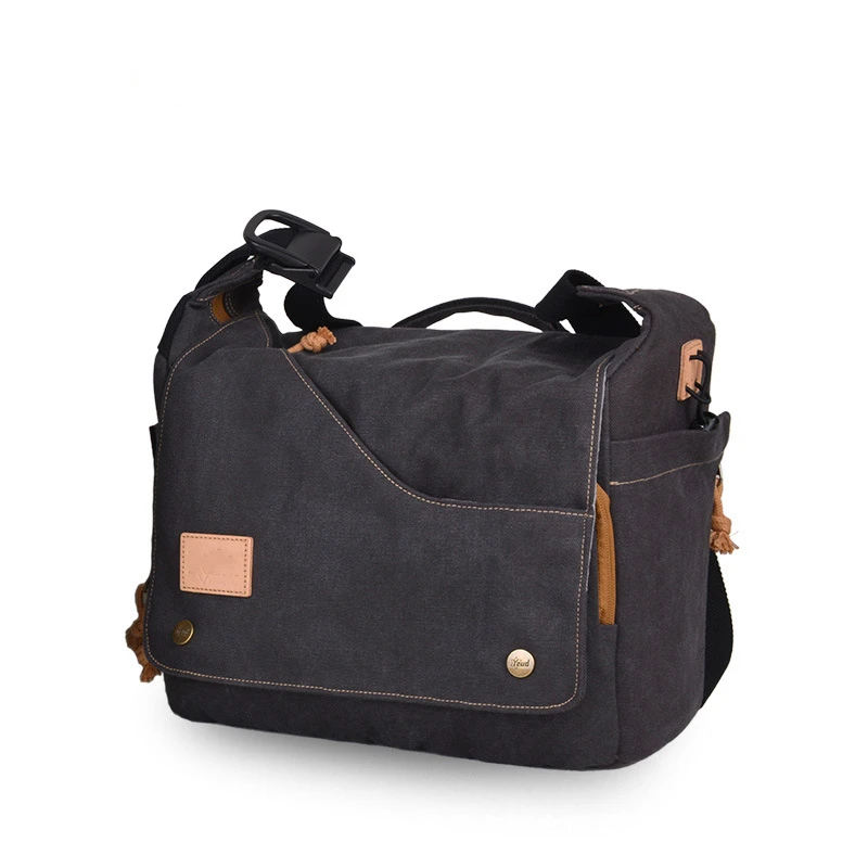 

Vintage Camera Messenger Bag Canvas Shoulder with Insert Sleeve