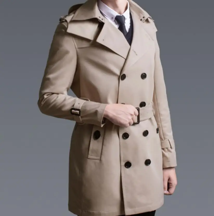 Мужская Новая индивидуальная Модная приталенная Повседневная ветровка большого