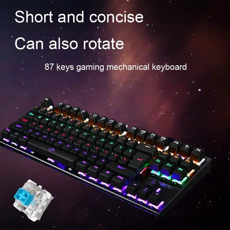 

Experience Ultimate Gaming with Luminous Mechanical Keyboard featuring Green Shaft - The Game Keyboard You Need