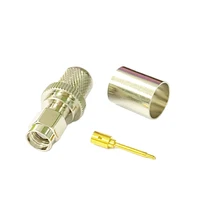 1pc new rf sma male coax connector crimp for lmr400 rg8 cable wire connector fast ship